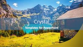  Presentation with earth day - Slides having perfect-summer-view background and a teal colored foreground