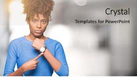  Presentation with african american seniors - Beautiful presentation featuring perfect timing - beautiful young african american woman backdrop and a light gray colored foreground