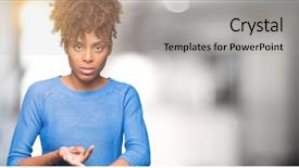  Presentation with knitting african american - Beautiful slide set featuring perfect timing - beautiful young african american woman backdrop and a light gray colored foreground