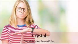  Presentation with glasses - Cool new PPT theme with perfect timing - beautiful young woman wearing glasses backdrop and a  colored foreground