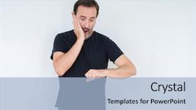  Presentation with isolated paw prints over white - Slide set having perfect timing - senior man over isolated background background and a  colored foreground