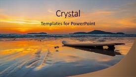  Presentation with sea shore - Amazing presentation design having perfect timing - surfboard on the beach backdrop and a yellow colored foreground