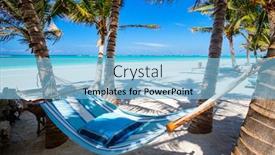  Presentation with palm beach - PPT theme enhanced with perfect-tropical-beach-with-palm background and a light blue colored foreground