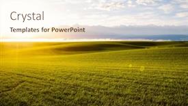  Presentation with agrarian - PPT theme having perfect-view-of-farmland background and a cream colored foreground