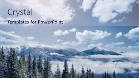  Presentation with winter scene - Theme with perfect-winter-landscape-with-spruces background and a lemonade colored foreground