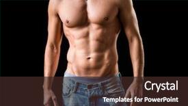  Presentation with body - Amazing theme having body shapes - perfectly shaped man's body backdrop and a wine colored foreground