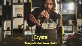  Presentation with thankdgiving ceremony - Audience pleasing slide set consisting of perfomance - tea ceremony is perfomed backdrop and a tawny brown colored foreground