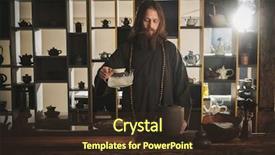  Presentation with thankdgiving ceremony - Presentation design featuring perfomance - tea ceremony is perfomed background and a tawny brown colored foreground