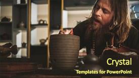  Presentation with tea - Slide set enhanced with perfomance - tea ceremony is perfomed background and a wine colored foreground