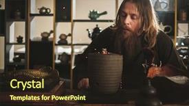  Presentation with ceremony - Amazing presentation design having perfomance - tea ceremony is perfomed backdrop and a wine colored foreground