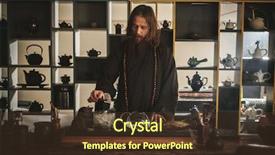  Presentation with ceremony - Beautiful slide set featuring perfomance - tea ceremony is perfomed backdrop and a tawny brown colored foreground