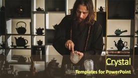  Presentation with pinning ceremony - Colorful presentation theme enhanced with perfomance - tea ceremony is perfomed backdrop and a tawny brown colored foreground