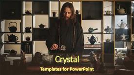  Presentation with ceremony - Presentation theme consisting of perfomance - tea ceremony is perfomed background and a tawny brown colored foreground