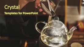  Presentation with ceremony - Presentation design with perfomance - tea ceremony is perfomed background and a tawny brown colored foreground