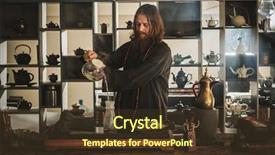  Presentation with academy awards ceremony - Audience pleasing presentation design consisting of perfomance - tea ceremony is perfomed backdrop and a tawny brown colored foreground