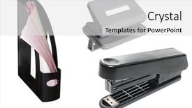  Presentation with grotte hole - PPT layouts having perforated metal sheets - hole punch copy holder background and a white colored foreground