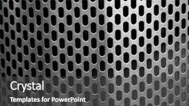  Presentation with stainless steel abstract - Amazing slide deck having perforated metal sheets - holes pattern in stainless steel backdrop and a  colored foreground