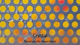  Presentation with hot metal - Beautiful PPT layouts featuring perforated sheet metal with water backdrop and a  colored foreground