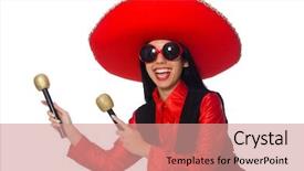  Presentation with mexican - Audience pleasing slide set consisting of performanc - mexican woman in funny concept backdrop and a  colored foreground