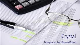  Presentation with financial budget - Audience pleasing theme consisting of performance budget - business and the financial reports backdrop and a sky blue colored foreground