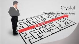  Presentation with business profit - Slide deck enhanced with performance budget - profit word maze and business background and a light gray colored foreground
