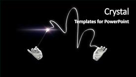  Presentation with black magic - Amazing PPT theme having performance illusion circus show concept backdrop and a black colored foreground