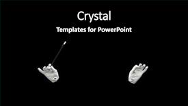  Presentation with magic wand - Cool new PPT theme with performance illusion circus show concept backdrop and a black colored foreground