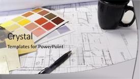  Presentation with measurement - Slide set enhanced with performance measurement - color chps and house plans background and a light gray colored foreground