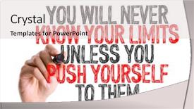  Presentation with limits - Theme featuring performance measurement - hand with marker writing you background and a lemonade colored foreground