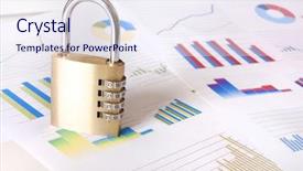  Presentation with idea - Slide deck featuring performance measurement - idea representing secure financial background and a sky blue colored foreground