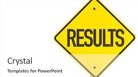  Presentation with election results - Beautiful slide set featuring performance measurement - results sign isolated on white backdrop and a white colored foreground