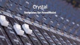  Presentation with audio mixing - Theme consisting of performance meter - audio mixer - close up background and a ocean colored foreground