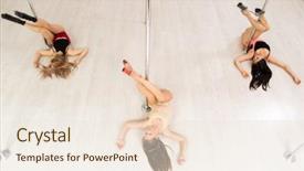  Presentation with performance - Presentation theme with performance of poledancing being given background and a lemonade colored foreground