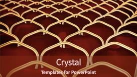 Presentation with empty - Beautiful slide deck featuring performance template - auditorium empty seats backdrop and a tawny brown colored foreground