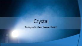  Presentation with spotlight - Slide deck featuring performance template - reflector and spotlight - copy background and a light blue colored foreground