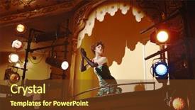  Presentation with venue - Cool new slide set with performance venue - low angle view backdrop and a tawny brown colored foreground