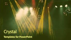  Presentation with stage lights - Cool new theme with performance venue - stage lights - retro style backdrop and a tawny brown colored foreground