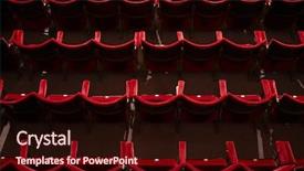  Presentation with operation theatre templete - Presentation with performance venue - view of an empty theatre background and a wine colored foreground
