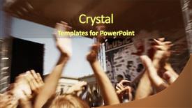  Presentation with concert music master - Slides having performer day - music concert background and a  colored foreground