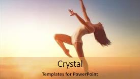  Presentation with unity - Audience pleasing PPT theme consisting of performer day - young beautiful woman is dancing backdrop and a yellow colored foreground