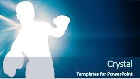  Presentation with abstract animated - Amazing slide set having performing boxing stance against abstract backdrop and a ocean colored foreground