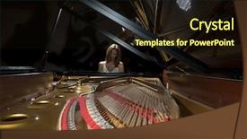  Presentation with concert - Audience pleasing PPT layouts consisting of performing on a grand concert backdrop and a wine colored foreground