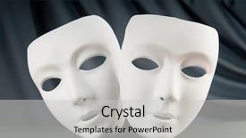  Presentation with theater - Theme consisting of performing theatre - masks with theater concept background and a  colored foreground