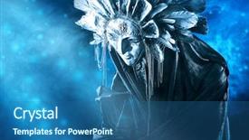  Presentation with folklore - Slide set consisting of performing theatre - metaphorical idea of the moon background and a ocean colored foreground