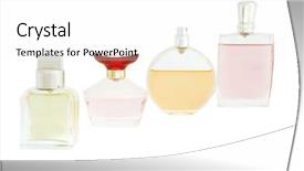  Presentation with spray - Presentation theme having perfume bottels note that only background and a white colored foreground