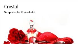 Presentation with bible red rose - Presentation theme consisting of perfume bottle rose and red background and a  colored foreground