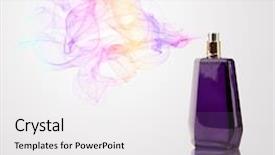  Presentation with perfume - Presentation theme consisting of fresh maize and popcorn on background and a yellow colored foreground