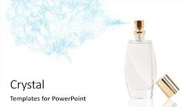  Presentation with perfume - PPT layouts featuring perfume bottle spraying colorful scent background and a white colored foreground