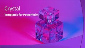  Presentation with fragrance - PPT theme having perfume-bottle-with-on-neon background and a purple colored foreground