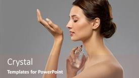  Presentation with luxury - Audience pleasing PPT layouts consisting of perfumery-beauty-and-luxury-concept backdrop and a coral colored foreground